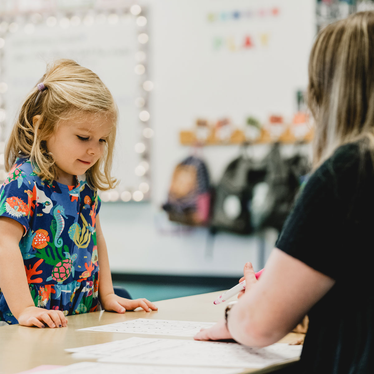Girl learning